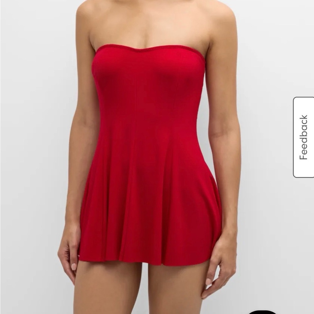 ✨Norma Kamali Black Strapless Swim Dress